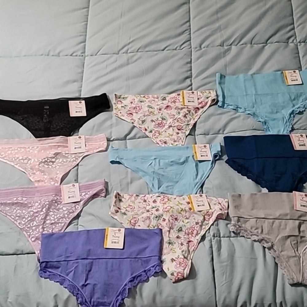 NWT Secret Treasures Thongs** 10 Count Random Assortment Women's (L) - Picture 3 of 9